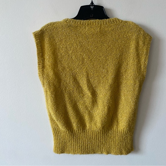 Vintage 60s Inspired David Gary Golden Sleeveless Sweater Vest - Picture 3 of 6